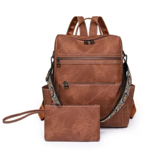 Fashion Designer Travel Women's Backpack Large Capacity Retro Ladies Shoulder Bag Purse Anti-theft Handbags Shoulder Bag