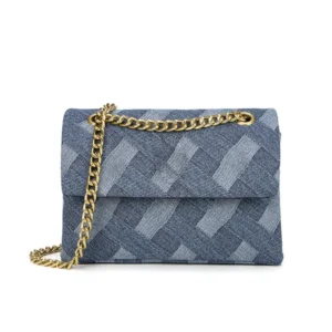Luxury Designer Women's Bags Eagle Head Head Denim Blue Canvas Single Chain Shoulder Crossbody Dating Handbag Commuting Tote Bag